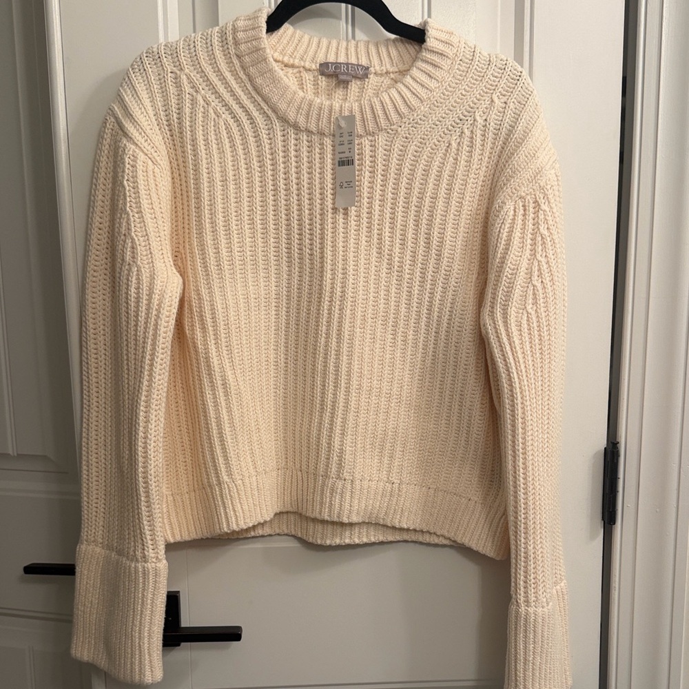 NWT J. Crew Heritage cotton fisherman crewneck sweater - Size Medium